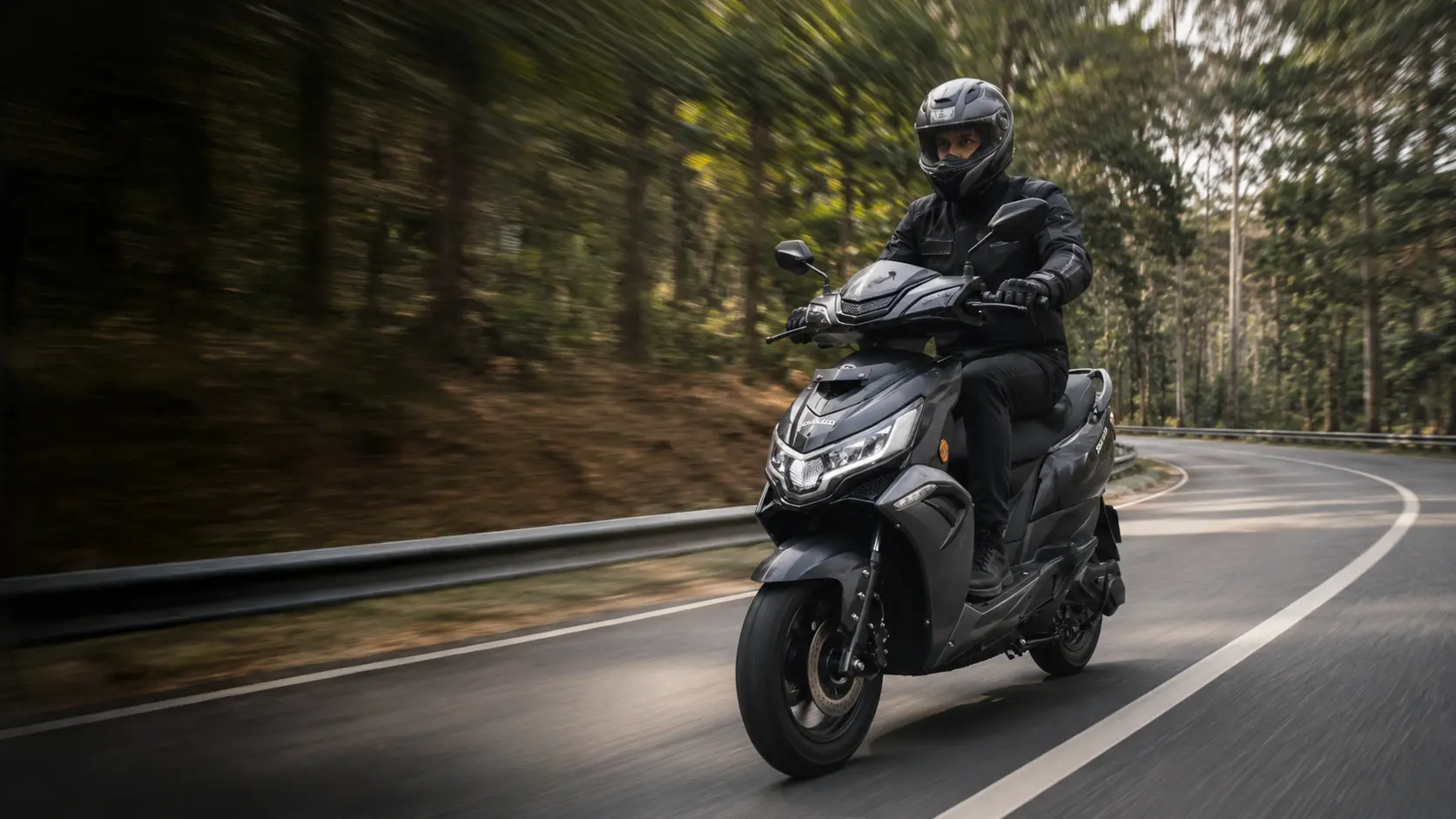 Sokudo electric scooter on the road