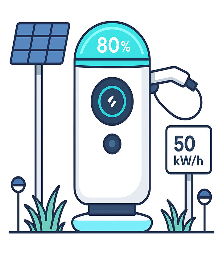Electric scooter charging cost illustration